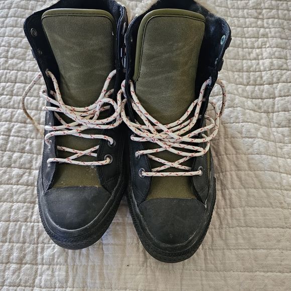 Converse Olive and Black High-Top Sneakers - Picture 13 of 13